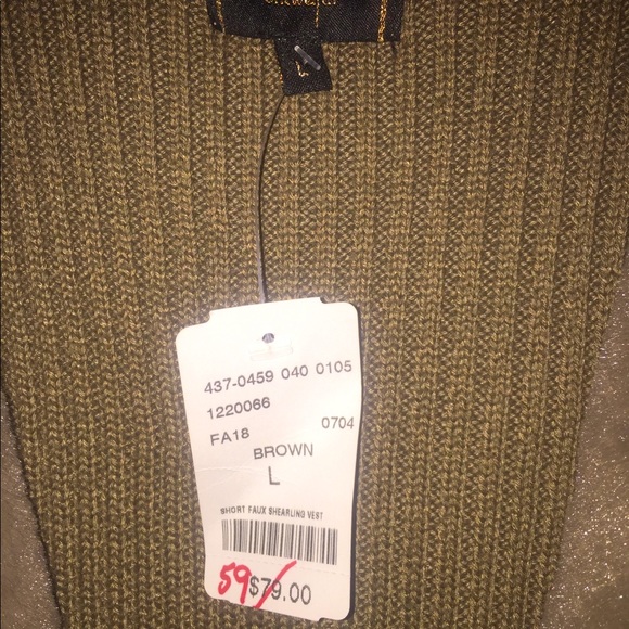 NWT Taupe Brown Vest (size L) - Picture 3 of 5